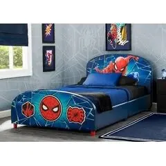Blue Upholstered Hero Single Bed