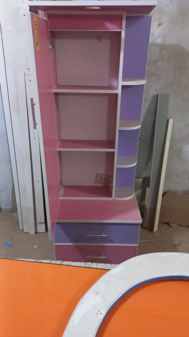 Pink & Lilac Open Shelf Unit
