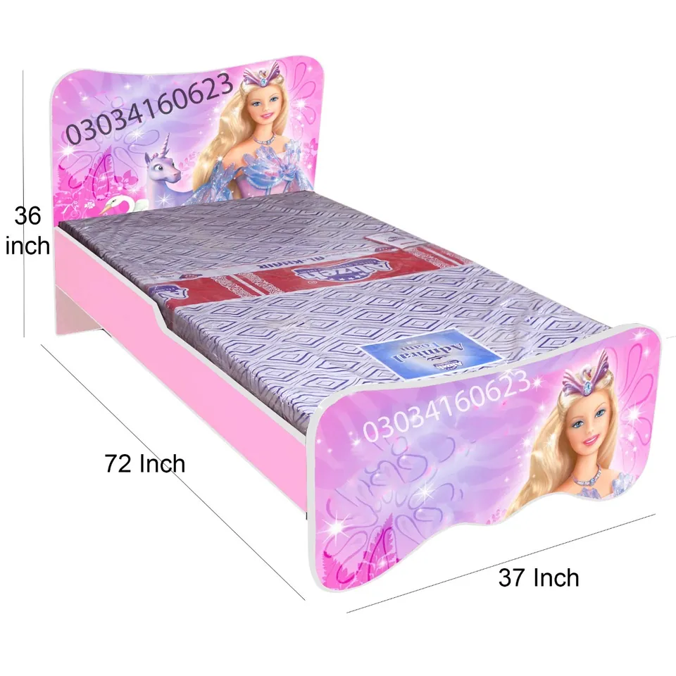 Pink Single Bed with Character Footboard