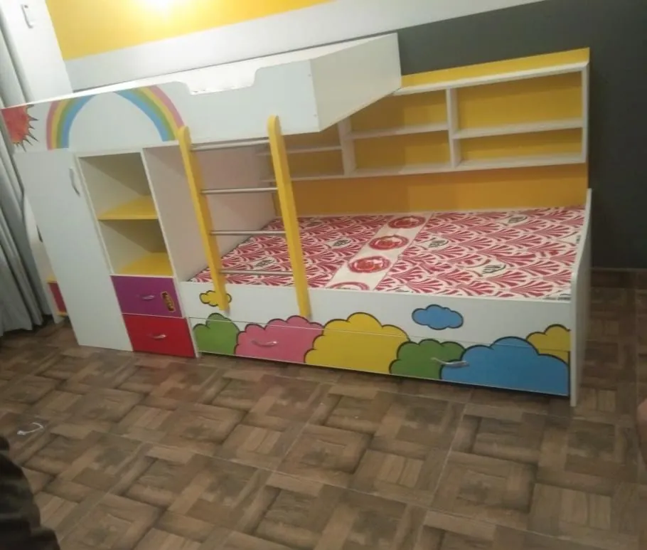 Rainbow & Cloud Bunk Bed