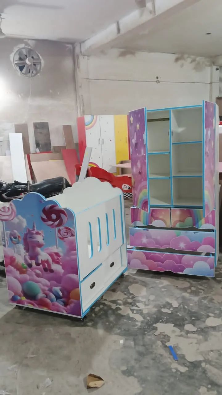 Unicorn & Rainbow Baby Cot