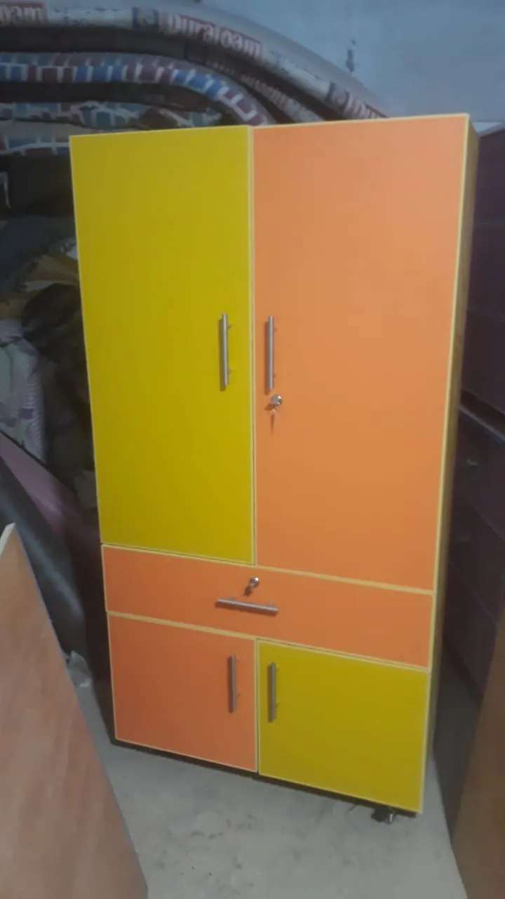Yellow & Orange Wardrobe with Drawer