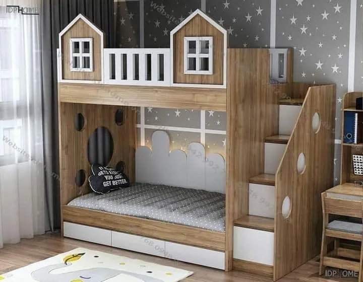 Bunk Beds - Wooden House Bunk Bed